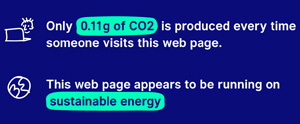 Exemple de test consommation carbone recu gratuitement concernant une page site web ecole des vins